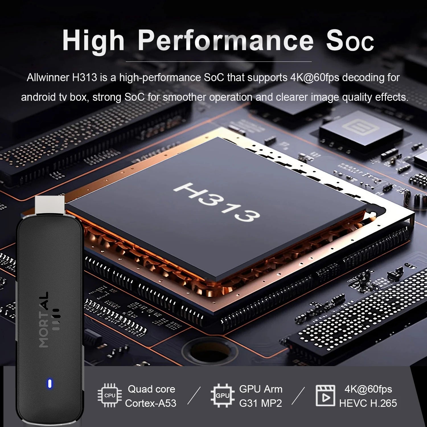 Mortal Q8 WIFI6 BT5.0 Google Voice Assistant AllwinnerH313 Android 14