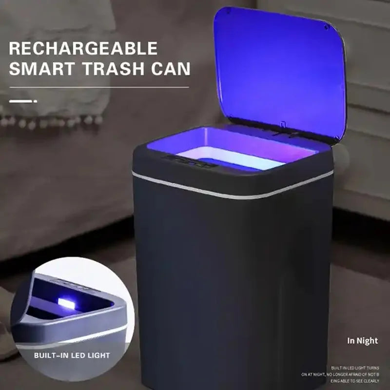 16L Automatic Sensor Trash Can Electric Touchless Smart Bin Kitchen