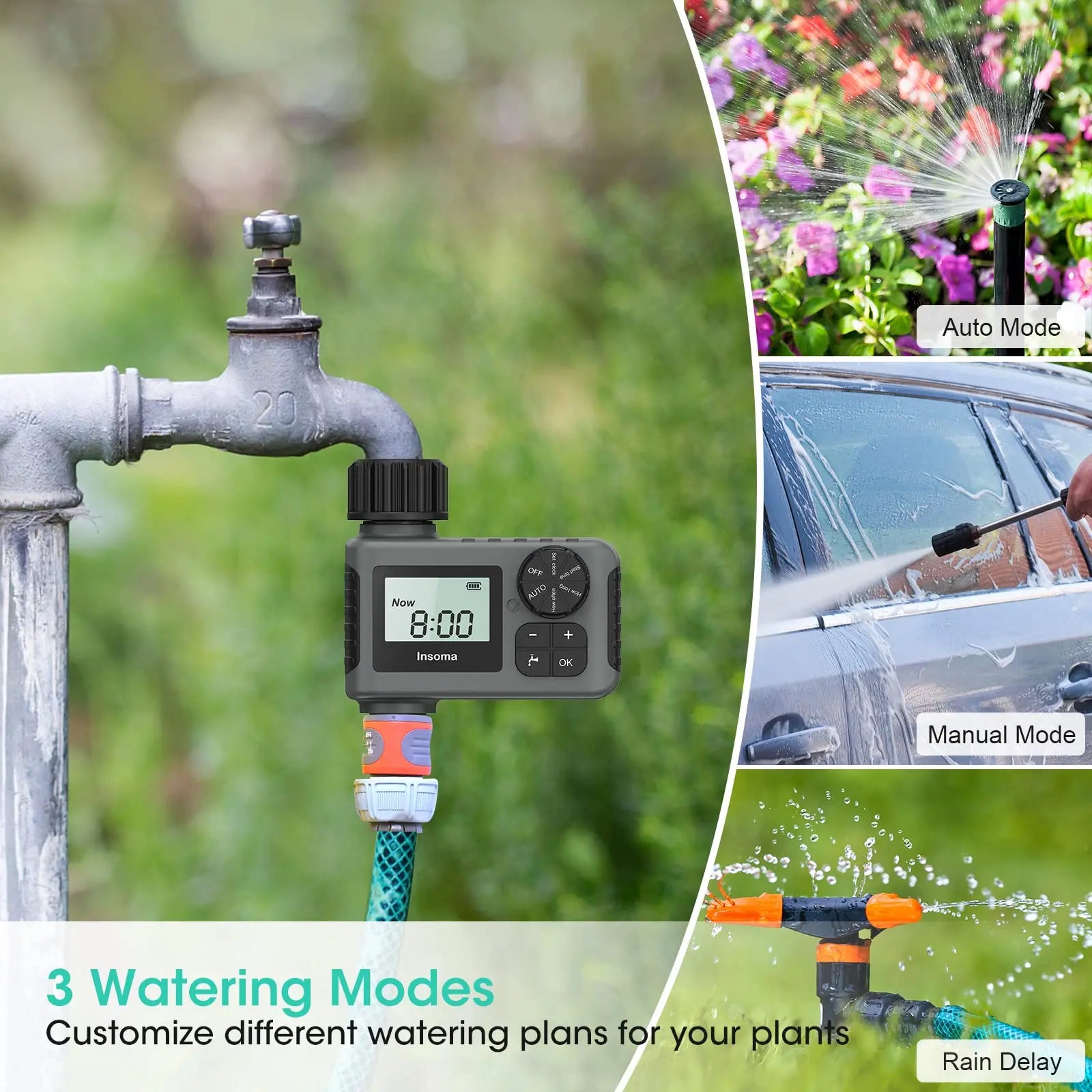 Insoma Automatic Water Timer Intelligent Irrigation Watering System