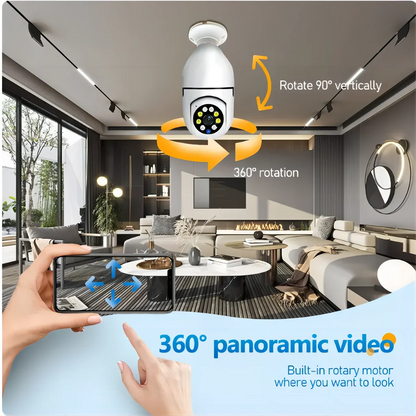 Full Color Night Vision 5G Bulb E27 Surveillance Camera Automatic