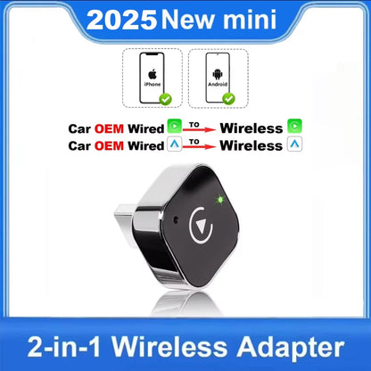 New Super Mini Carplay AI Box Wired to Wireless CarPlay/Android Auto