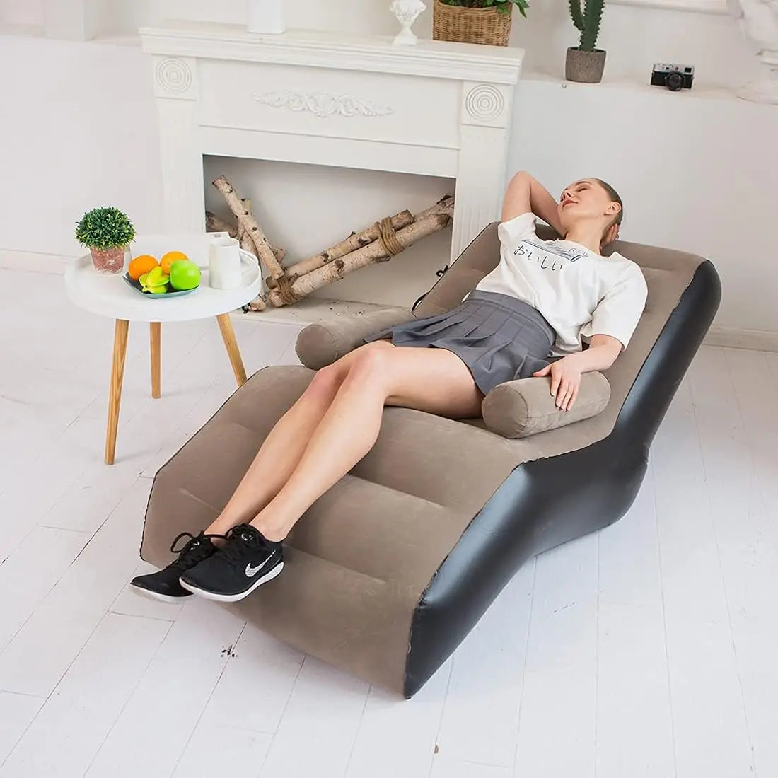 Folding Lazy Sofa,Inflatable Lounge Chair Thickened Durable