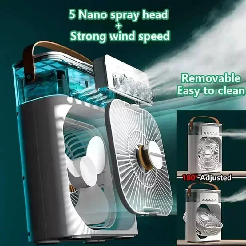 Hot 3 In 1 Fan AIr Conditioner Household Small Air Cooler LED Night