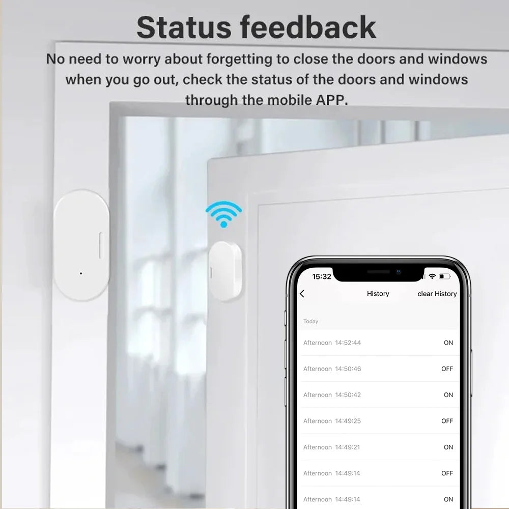 Tuya Zigbee Door Magnetic Sensor Door Window Open Closed Detector