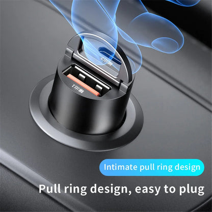 Car 200W Dual Port Mini USB Charger Ultra Fast Charging Cigarette