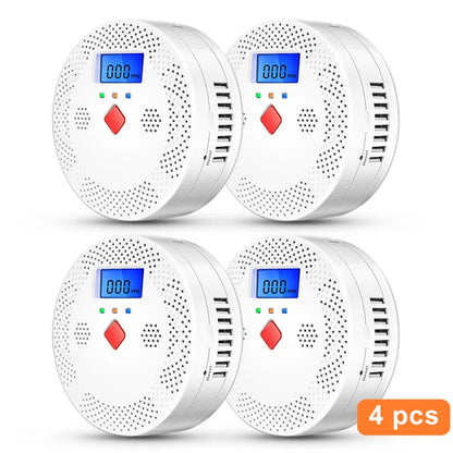 Tuya WiFi Smart Carbon Monoxide Detector Alarm 85dB Sound Warning LCD