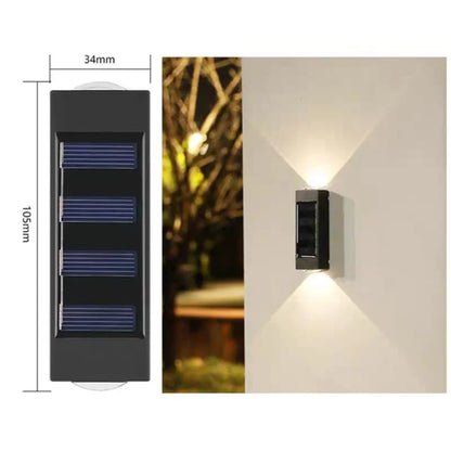 1pc 2/4/6/8/10/12LEDs Solar LED Wall Lights, Outdoor Wall Lamp For