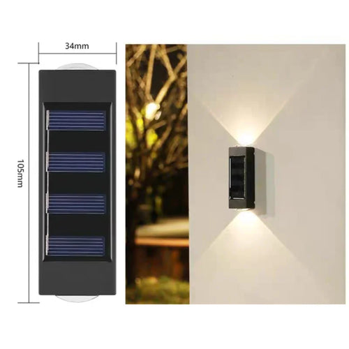 1pc 2/4/6/8/10/12LEDs Solar LED Wall Lights, Outdoor Wall Lamp For