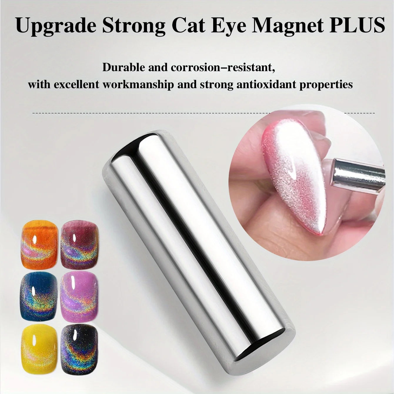 3x0.7cm Round Nail Art Cat Eye Gel Magnetic Pen for Gel Polish 3D Cat