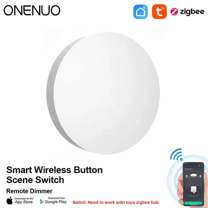 Tuya Zigbee Smart Button Scene Switch Voice Control Wireless Button