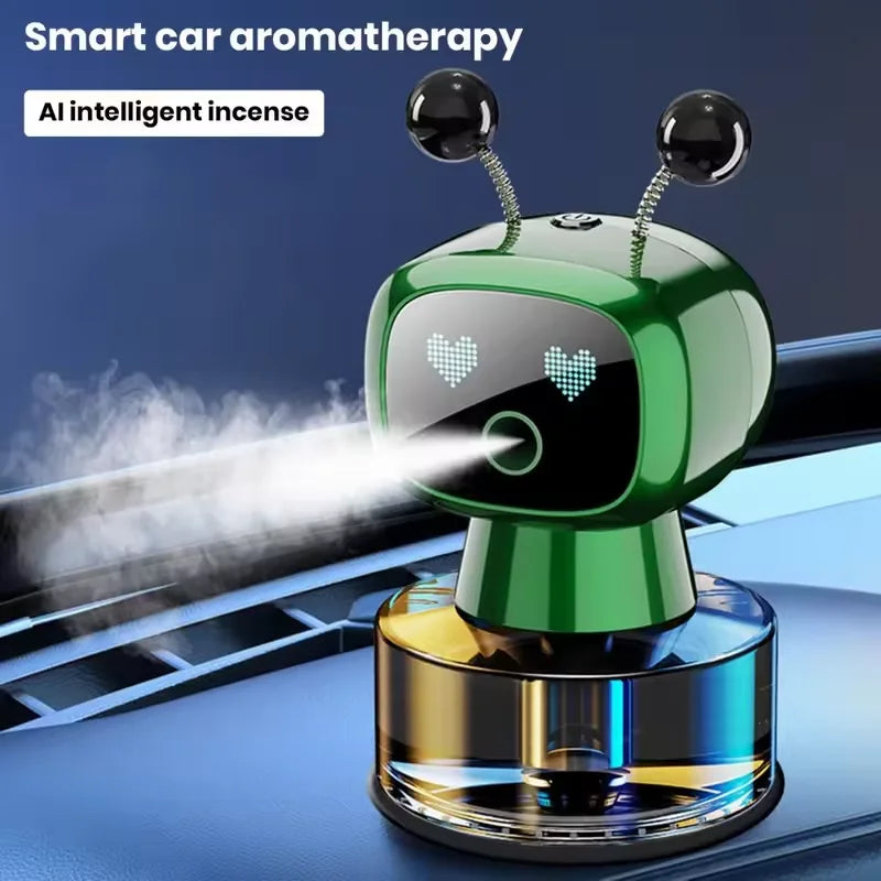 Smart Car Air Freshener AI Rechargeable Car Aroma Diffuser Smart eyes