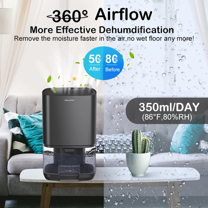 Air Dehumidifier Portable Mute Moisture Absorbers Machine Air Dryer