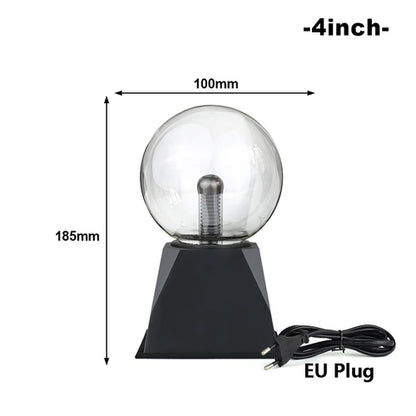 Magic Crystal Plasma Ball Lamp 3/4/5/6/8 Inch LED Night Light Kid