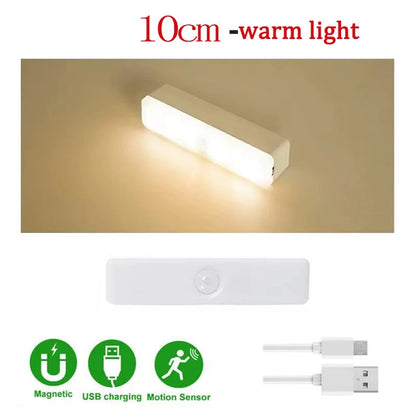LED Motion Sensor Under Cabinet Light USB Rechargeable LED Night Light