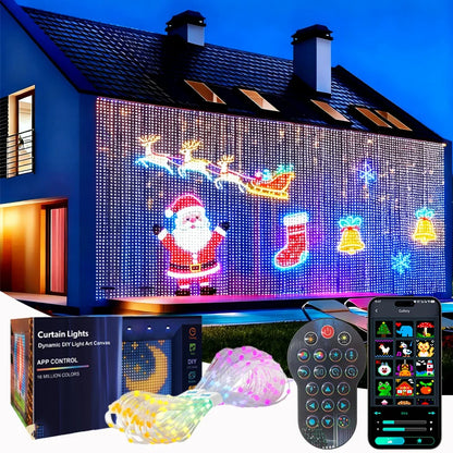 1/2PCS Smart LED Curtain Lights LED Fairy Lights App Control Music