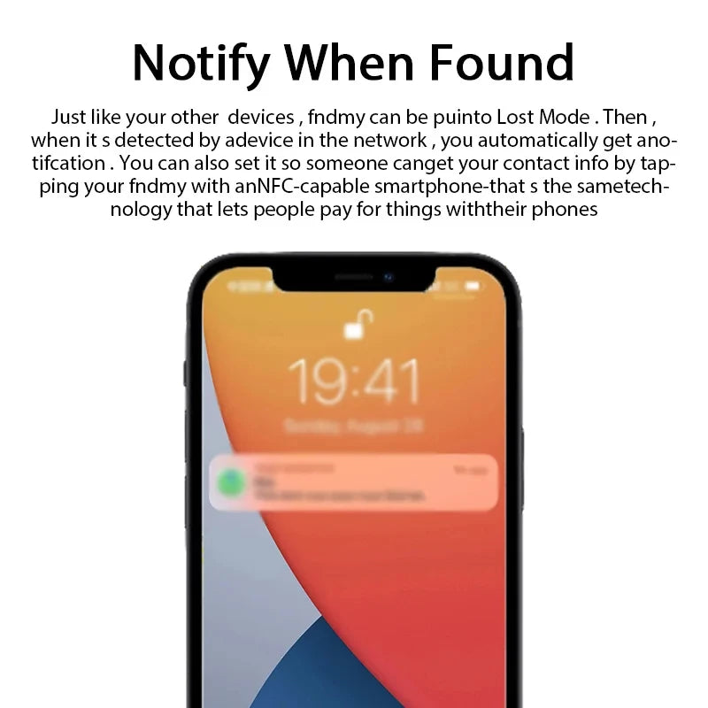 Bluetooth Mini Tracking Device for Apple Find My APP Smart Tag Kid Pet