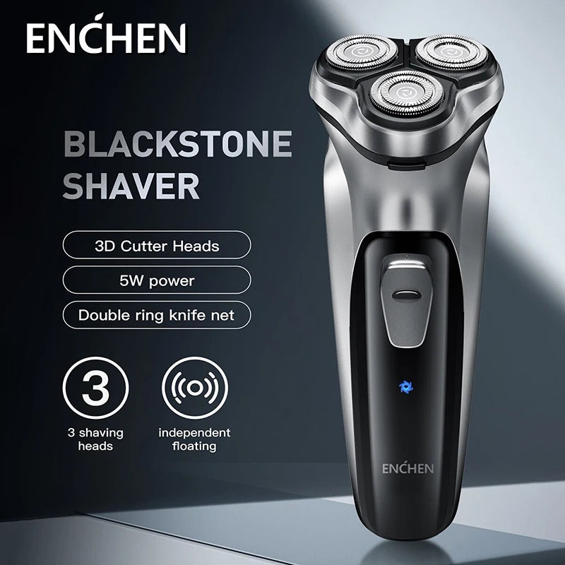 ENCHEN Blackstone Electrical Rotary Shaver for Men 3D Floating Blade
