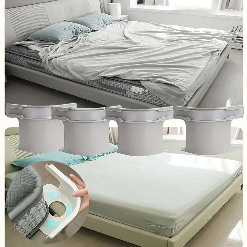 Universal Bed Sheet Corner Clamps, Mattress Straps Invisible Bed Cover