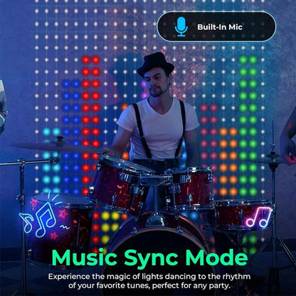 1/2PCS Smart LED Curtain Lights LED Fairy Lights App Control Music