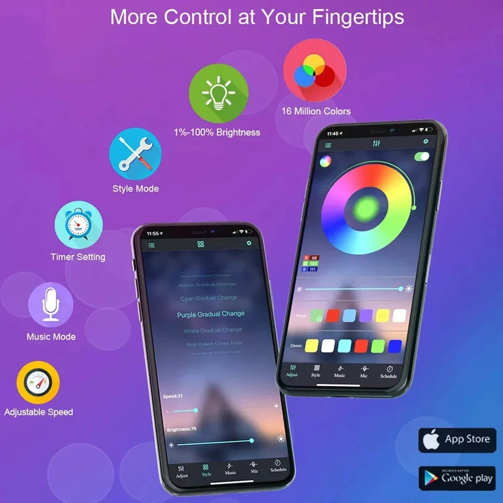 RGB 5050 Led Strip Lights with Remote Control Led Tape Flexible RGB