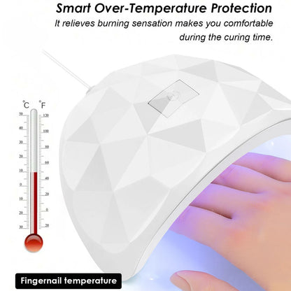 LINMANDA 54W UV LED Lamp Nail Dryer Curing Gel Nail Polish 18pcs Leds