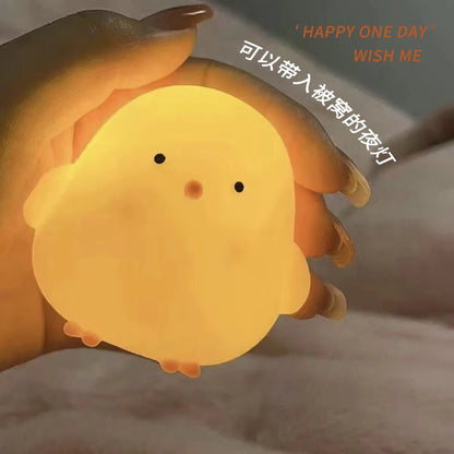 Cute Chicken Soft Lighting Small Night Light Bedside Lamp Decoration