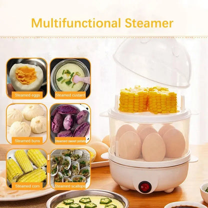 220V EU Multifunctional Electric Egg Boiler Double Layers Egg Cooker