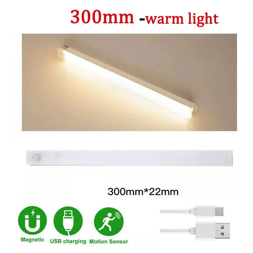 LED Motion Sensor Under Cabinet Light USB Rechargeable LED Night Light