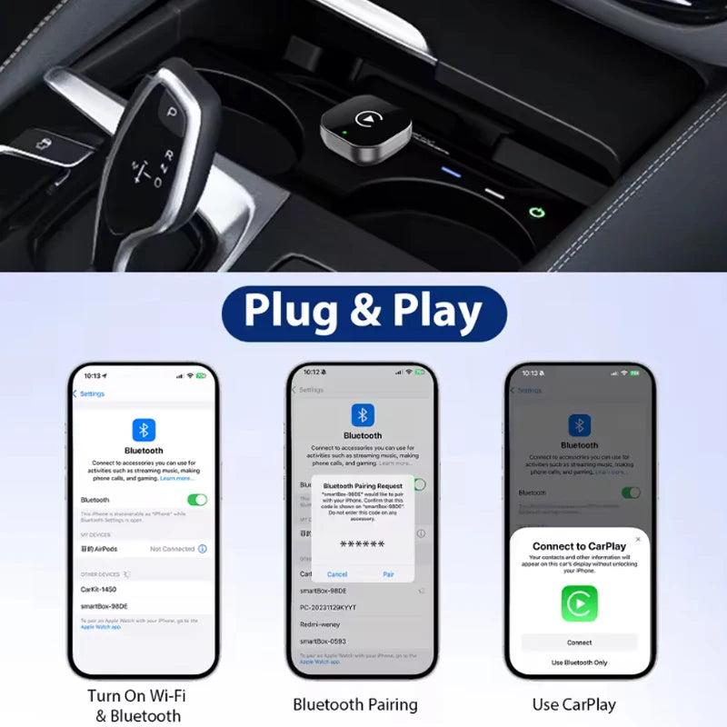 New Super Mini Carplay AI Box Wired to Wireless CarPlay/Android Auto