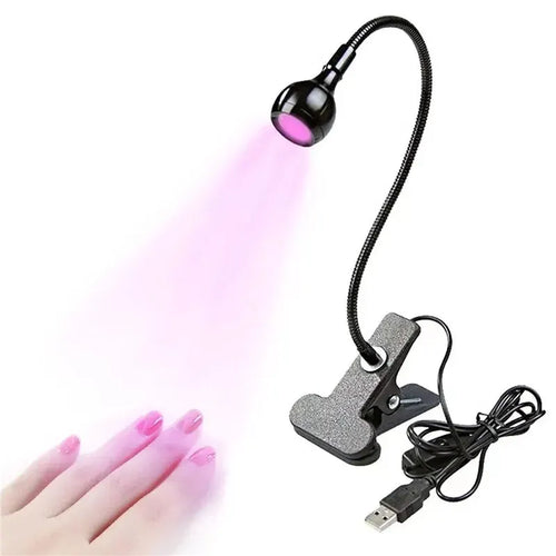 LED Table Lamp Nightlight Gooseneck Nail Lamp UV Curable Violet Lamp