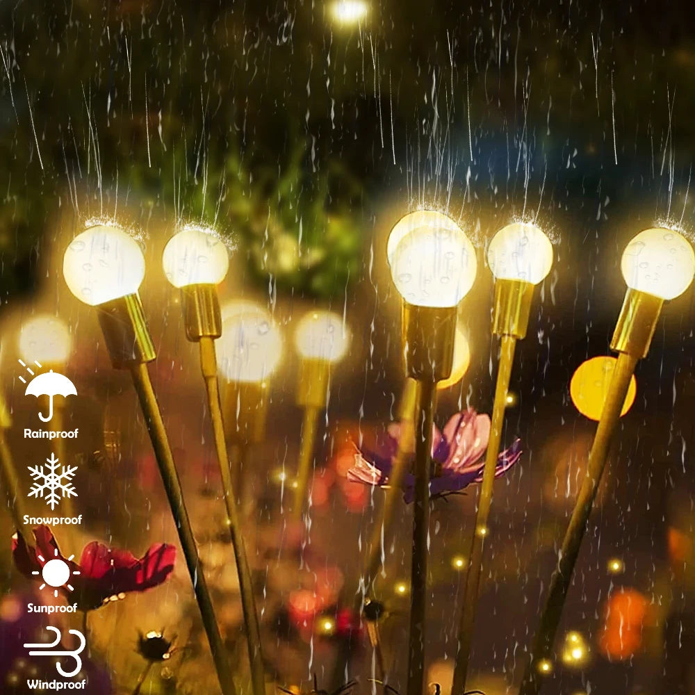 Firefly Garden Solar Lights 8LED 10LED 40LED Outdoor Waterproof RGB