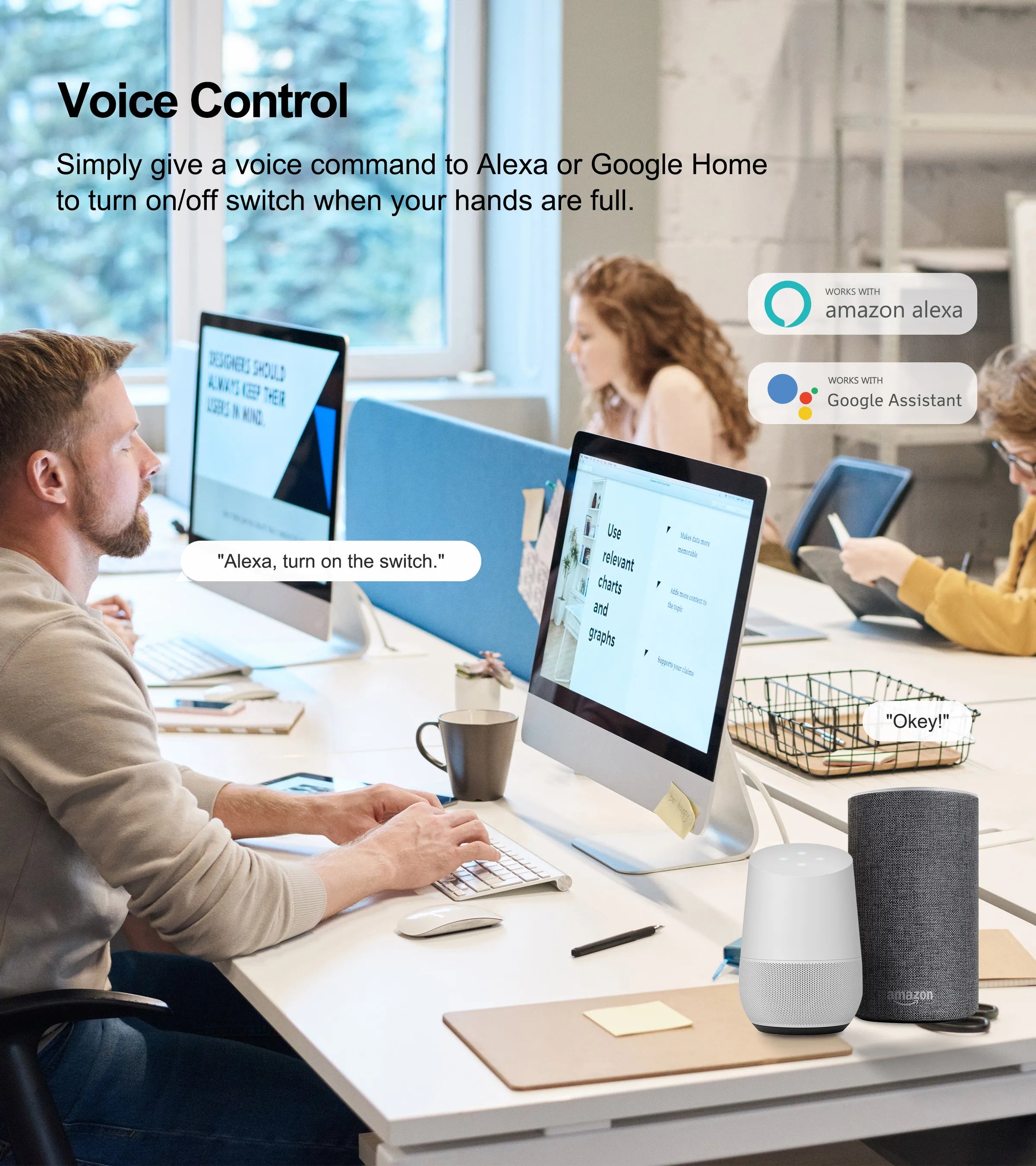 Smart Wifi Touch Switch No Neutral Wire Required Smart Home 1/2/3 Gang