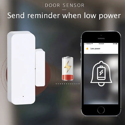 Tuya Zigbee WiFi Door Window Sensor Contact Sensor For Smart Home APP