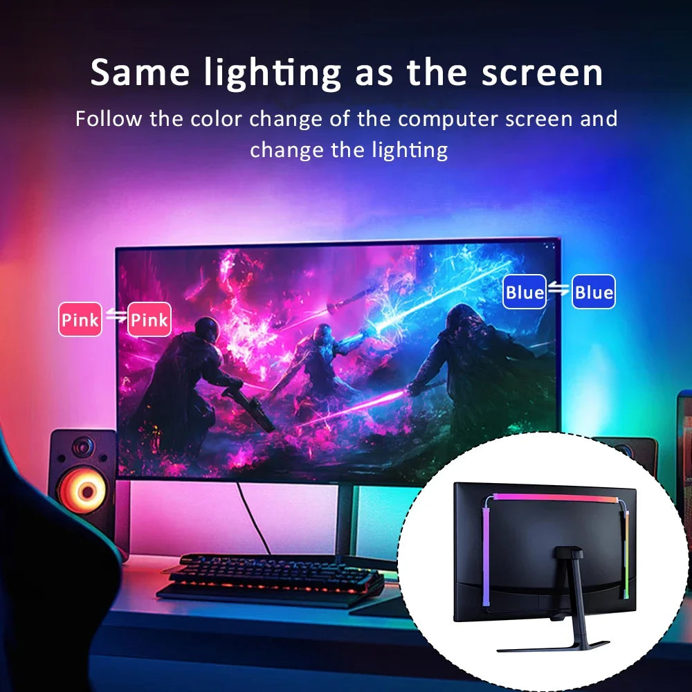 Smart Ambient TV PC Display Sync Computer Monitor Backlight 5V LED