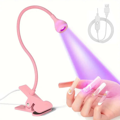 LED Table Lamp Nightlight Gooseneck Nail Lamp UV Curable Violet Lamp