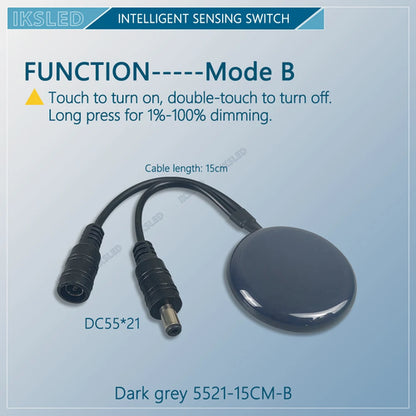 MINI 12V24V LED Dimmable Touch Sensor Switch Penetrating Wood Panel