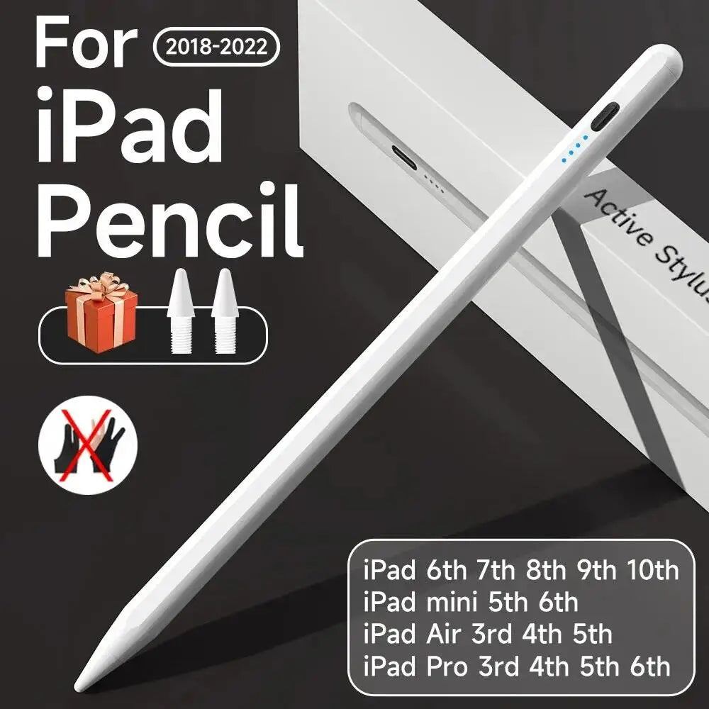 For Apple Pencil 2 iPad Pen Palm Rejection Stylus for iPad Pro Mini 6