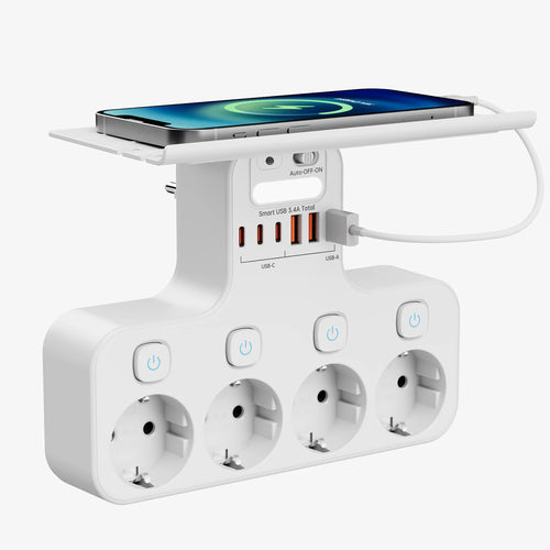 4000W EU Multifunction Socket Smart Night Light Individual Switch EU