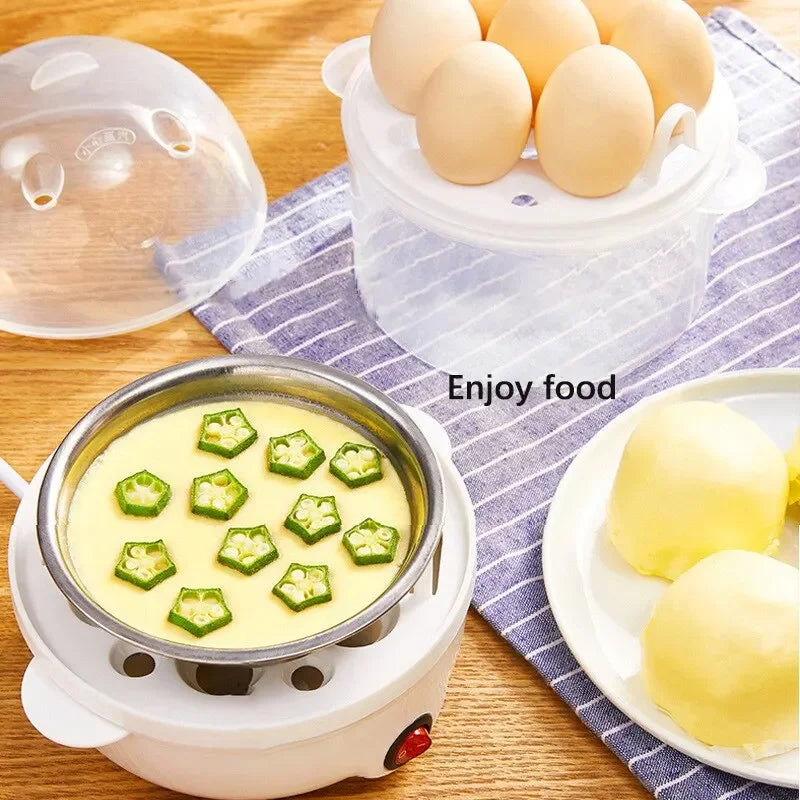 220V EU Multifunctional Electric Egg Boiler Double Layers Egg Cooker