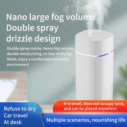 Creative Dual Nozzle Humidifier Desktop Home Bedroom Car Aromatherapy