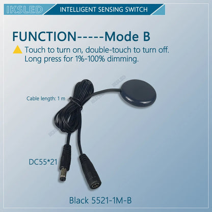 MINI 12V24V LED Dimmable Touch Sensor Switch Penetrating Wood Panel