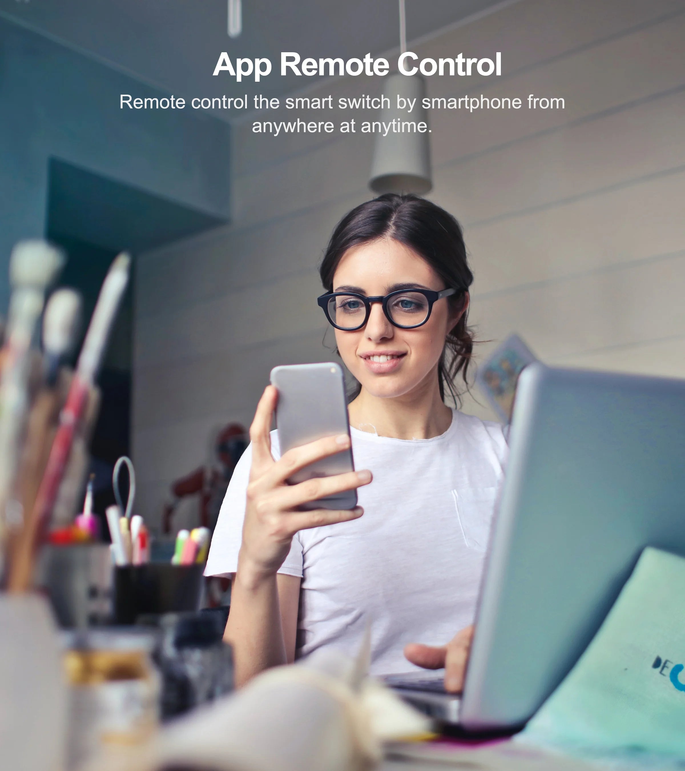 Smart Wifi Touch Switch No Neutral Wire Required Smart Home 1/2/3 Gang