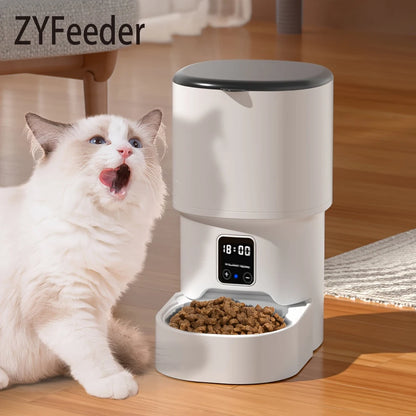 4L WIFI Button Automatic Cat Feeder Intelligent Cat and Dog Pet Feeder