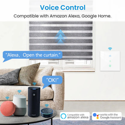 LoraTap Curtain Roller Shutter WiFi Blinds Switch Backlight Tubular