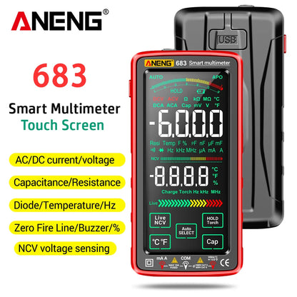 ANENG 683 Smart Multimeter High-end Touch 6000 Counts Multimetro Test