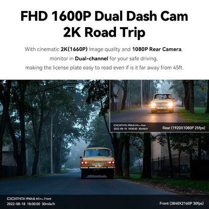 DDPAI Mola N3 Pro Dash Camera Driving Vehicle Cam Wifi Smart Connect
