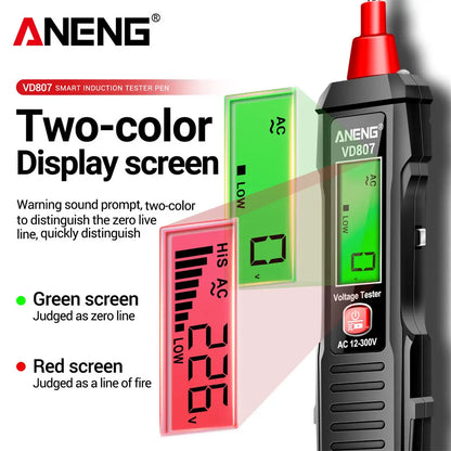 ANENG VD807 Smart Induction Tester Pen AC 12-300V Voltage Tester NCV