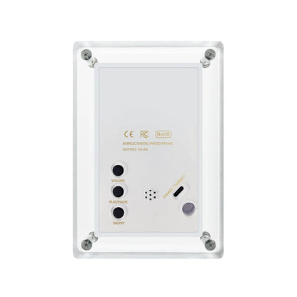 Acrylic Digital Photo Frame 5 Inch 1200mAh Vertical Display IPS Screen