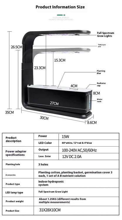 Smart Home Hydroponic LED Plant Growth Light