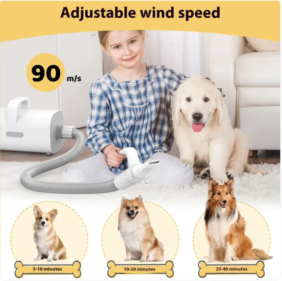 Smart Pet Hair Dryer with Ionic Technology